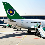 투르크메니스탄 항공편 정보 - **

"A modern airport terminal in Ashgabat, Turkmenistan, featuring a Turkmenistan Airlines aircraft...