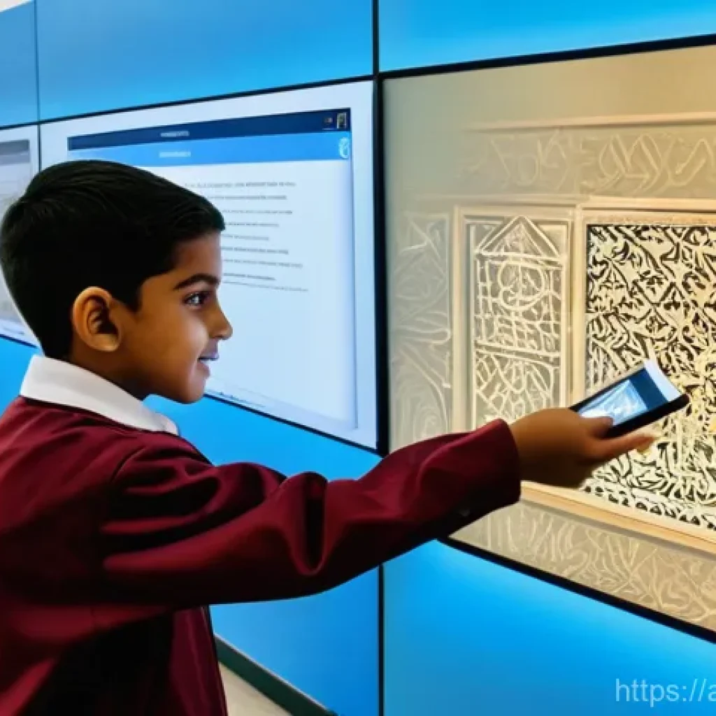 투르크메니스탄 교육 프로그램 - **Image Prompt: Bridging Ancient Heritage and Digital Learning**
    "A vibrant, sunlit classroom in...