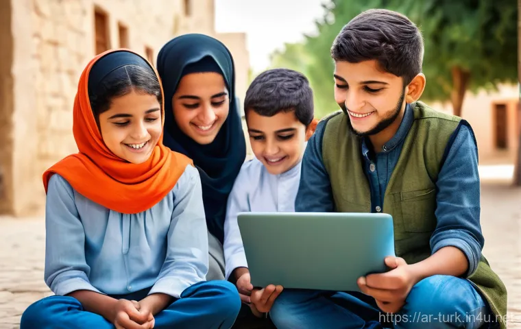 투르크메니스탄 교육 프로그램 - **Image Prompt: AI-Enhanced Teacher Leading Future Innovators**
    "A dynamic, mid-shot portrait of...